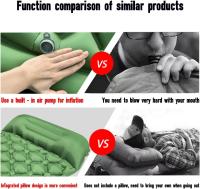 Colchoneta hinchable con almohada incorporada, colchón hinchable ultraligero de 2,0 in, empalmable, impermeable, antideslizante, adecuado para montañismo al Aire Libre - details 1