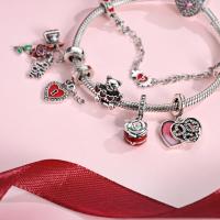 Cadena De Seguridad De Plata Esterlina 925 Estrella Luna Corazón Bordeado Con Clip De Silicona Para Pulsera Original Joyería DIY Regalo - details 31