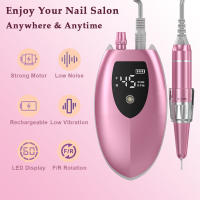 Taladro De Uñas Profesional 45000RPM Con Modo Pausa Máquina De Manicura Eléctrica Para Esmalte De Gel Y Salón De Belleza Accesorios De Taladro De Uñas - details 2