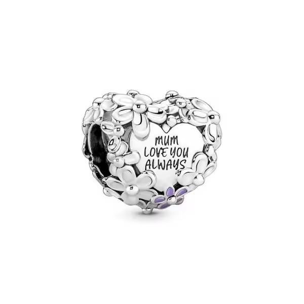 Charm Pandora Corazón Margarita Mamá, Ref: 791155C01 - 1