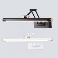 Lámpara De Pared Moderna Simple Con Espejo Cuerpo Metálico Y Sombrilla De Acrílico Plegable Sconce LED Para Hotel Baño Exposición De Arte - details 0