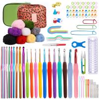 Kit De Tejer KRABALL Con Hilo De Algodón Y Gancho De Crochet Para Tejer Guantes Calcetines Marcadores De Costura Herramienta De Tejer - details 0