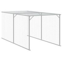 vidaXL Gallinero con Corral Jaula para Gallinas Pollos Acero Galvanizado Gris - details 6