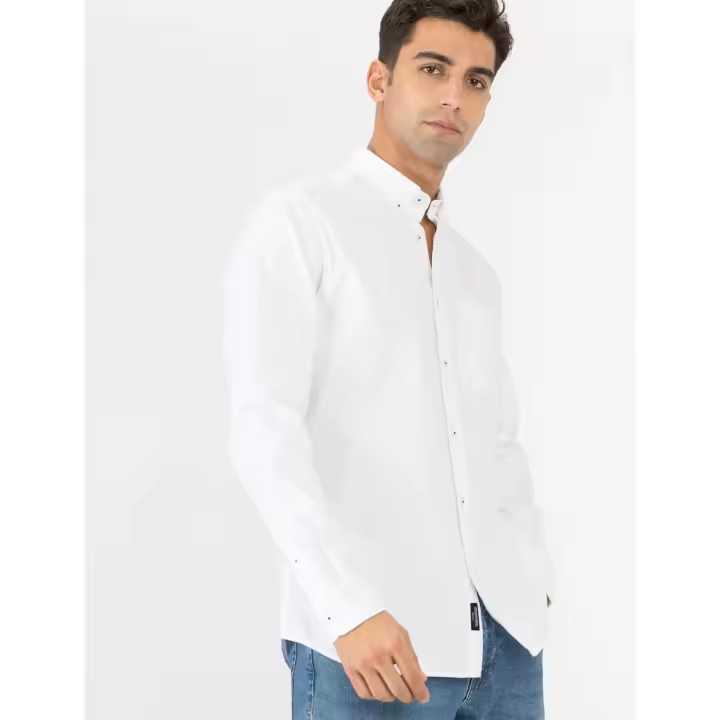 Camisa Tommy Blanca Tiffosi - Corte Regular - Bolsillo en el Pecho - 1