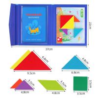 Libro De Puzzle 3D Magnético Con Formas Geométricas Tangram Tablero Jigsaw Montessori Juegos Educativos Para Niños Juguetes De Madera Regalos - details 10