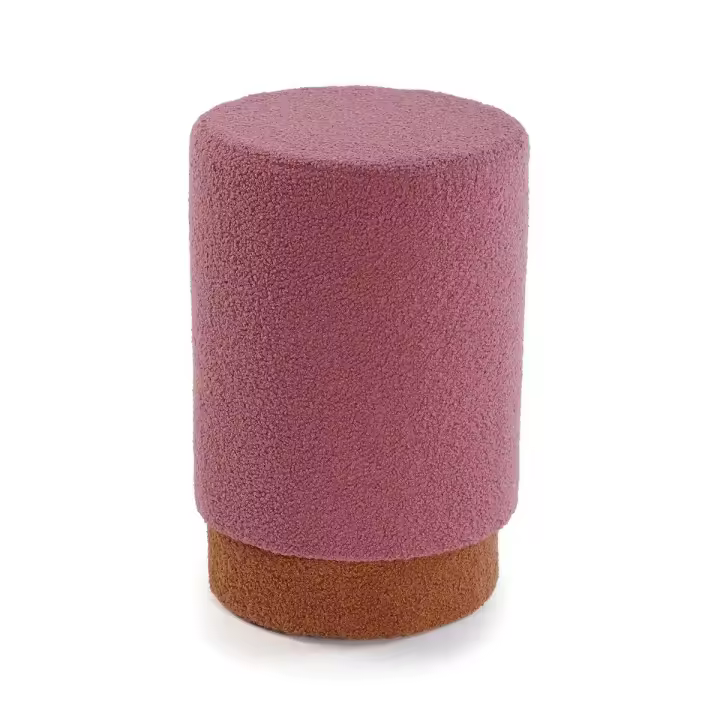 Taburete Versa Rosa Madera Textil 33 x 47 x 33 cm - 1