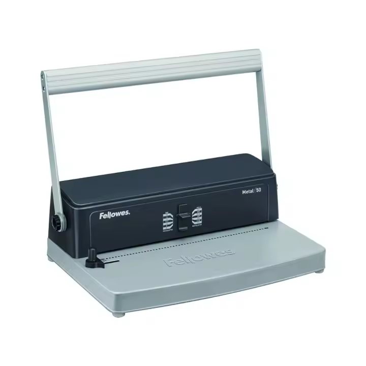 ENCUADERNADORA  FELLOWES  MANUAL METAL 50 - COLOR GRAFITO - DE ESPIRAL METALICO USO MODERADO - 1