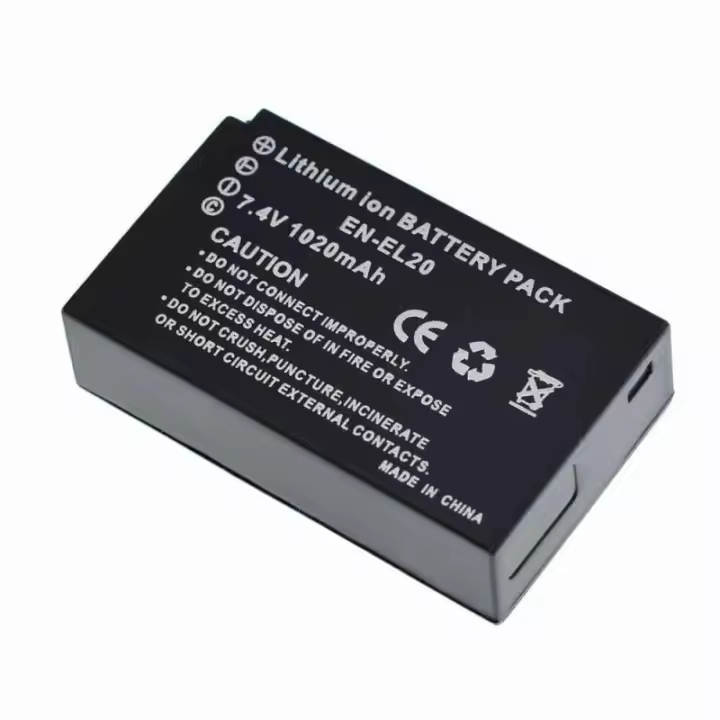 Bateria compatible EN-EL20 Nikon 1 J1, 1 J2, 1 J3, 1 S1, 1 V3, 1 AW1 850mAh ⋆ Envío desde España ⋆ Rendimiento fiable ⋆ Recambio ideal ⋆ Larga duración con celdas de calidad - 1