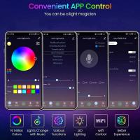 Tiras LED RGB 5050 Inteligentes Bluetooth USB Luz De Hielo Sincronización De Música Para Sala De Estar Luces LED M 1-30 Metros - details 0