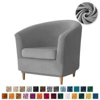 Cubierta De Silla De Baño En Velours Estirable Estilo Diván Funda De Sofá Para Sala De Estar Con Fundas Para Cojines De Asiento - details 1