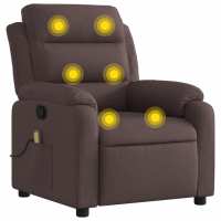 vidaXL Sillón de masaje reclinable de tela Gris claro, Gris oscuro, Negro Sillon Dormitorio Sillon Comodos Silla Relax Sillón Sofá - details 0