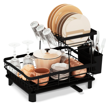 Fogein Escurridor De Platos Escurridor De Platos De Acero Inoxidable Con Soporte Para Utensilios Bandeja Escurridor Extraible Para Encimera De Fogein Escurridor De Platos Escurridor De Platos De Acero Inoxidable Con Soporte Para Utensilios Bandeja Escurridor Extraible Para Encimera De