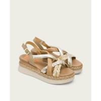 PORRONET 3033-126 Sandalias plataforma mujer 32125 24V SANDALIA CUÑA CRUZADA ARENA PLATINO - details 5