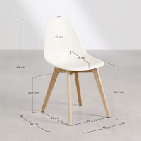 ORION91 Silla ARA Color Amarillo Curry y Patas Haya 46x55x83 cm Comedor Oficina Salón Teletrabajo Cocina – SpazioLuzio - details 0