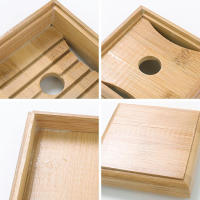 Porta Saboneta De Bambú Natural Madera Soporte Para Baño Almacenamiento Portátil Placa Caja Contenedor Decoración Del Hogar - details 18