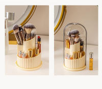 Organizador De Maquillaje Giratorio 360° Soporte Para Pinceles De Maquillaje Caja De Almacenamiento Para Cosméticos Contenedor Para Labiales Y Pinceles De Cejas Juego De Joyería - details 10