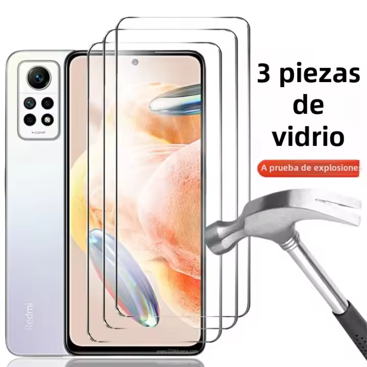 3PCS Protector De Pantalla De Vidrio Templado Para Xiaomi Redmi Note 12 pro 4G 12S Note12 5G Versión Global 9H Transparente - 1
