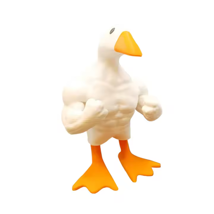 Estatuilla De Pato Musculoso Magnética Para Llave Creativa Y Minimalista De Resina Decoración Para Sala De Estar Y Dormitorio - 1