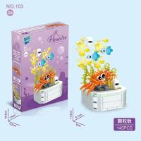 Bloques De Construcción DIY Con Animales Marinos Juguete Educativo Para Niños Set Incluye Peces Calamares Murciélagos Con Plantas Acuáticas Tamaño Pequeño Compatible Con Lego - details 6
