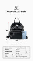 Mochila De Cuero Genuino Zency Para Mujer Capacidad Grande Cierre De Cremallera Estilo Casual Para Viajes Y Uso Diario - details 8