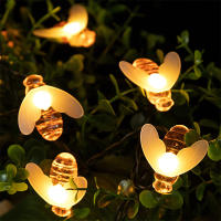Luces De Cadena Solares De Abeja Lindas Para Decoración De Navidad Boda Fiesta Cumpleaños Exterior 100/50/20 LEDs Faeirys - details 3