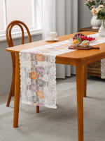 Corredor De Mesa De Encaje Vintage Floral Para Bodas Y Fiestas Decoración De Mesa Poliéster 100% Medio Tat Para Mesas Y Armarios - details 0