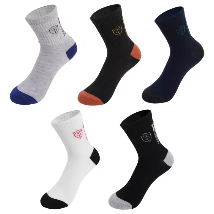 Calcetines Deportivos Transpirables De Algodón Para Hombres Fibra De Bambú Absorción De Sudor Desodorante Negocios Otoño Invierno - 1