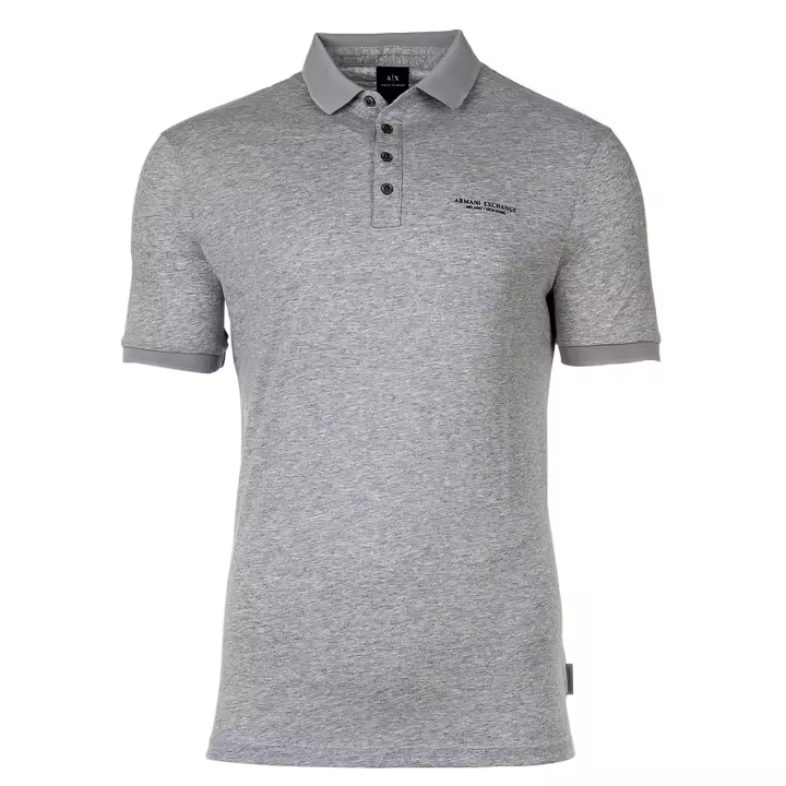 A|X ARMANI EXCHANGE Camisa de Polo para Hombre - Letra, Ajuste fino, Algodón Stretch - 1