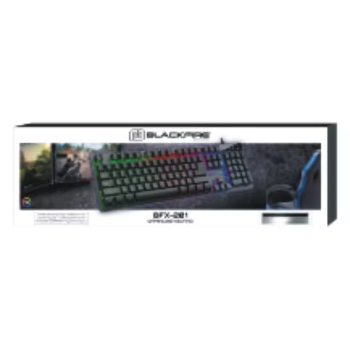 Ardistel Blackfire Teclado Gaming de Acero para PC con Iluminación LED - 1