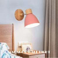 Lámpara De Pared Moderna Nórdica De Madera Recargable En 6 Colores Luz Interior Para Sala De Estar Dormitorio Lámpara De Noche E27 - details 3