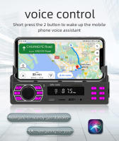 Reproductor De Radio Para Coche 1Din MP3 Bluetooth USB TypeC TF AUX Con Soporte Para Teléfono Multimedia In-Dash 12V - details 5