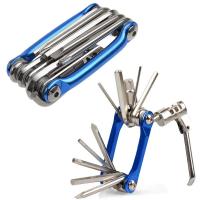 Kit De Reparación De Bicicleta Multifuncional 11 En 1 Herramientas Para Ciclismo De Montaña Con Llaves Destornilladores Cadena Hexagonal Y Tornillos - details 0