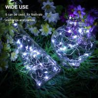 6 Pack Luces Faeiras LED Operadas Por Batería Cadena De Luz Impermeable Con Hilo De Plata Para Decoración De Bodas Y Fiestas En El Dormitorio Patio Y Navidad - details 15