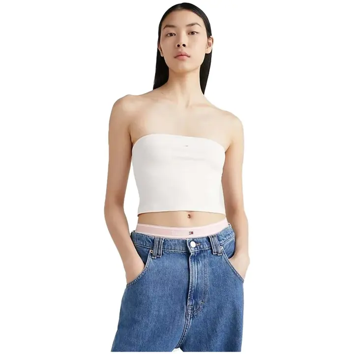 Top Tommy Hilfiger Essential Tube Top para mujer en color beige - 1