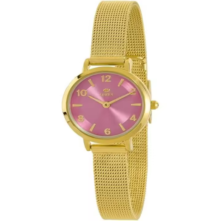 Reloj Mujer B41403/8 – Acero Inoxidable, Correa Malla Milanesa, Dial Rosa, 25 mm, 3 ATM - 1