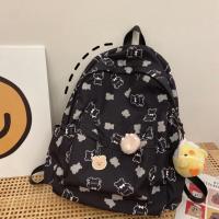 Nueva Mochila Escolar De Lona Grande Capacidad Portátil Con Patrón De Oso Lindo Bolsa De Viaje Mochila Deportiva Para Niños - details 7