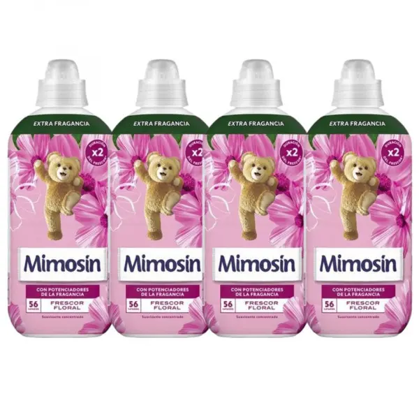 PACK de 4 - Mimosín suavizante concentrado extra fragancia frescor floral 4 botellas de 56 dosis - 1