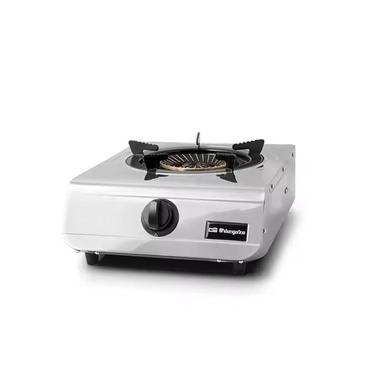 SUINGA Hornillo a Gas, Color Negro, Acero Inoxidable, Posibilidad De Usar Gas Butano O Propano, Quemador 4,3 Kw - 1