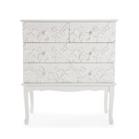 VERSA HOME - Cómoda en madera tallada con 4 cajones y unas medidas de 78x36x88 cm , en madera de abeto y MDF - details 4