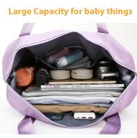 Bolsa De Diaper Para Mamá PANGDUBE Grande 41*40*21cm Con Ampliable De 12cm Resistente Al Scratch Y Al Agua Para Bebé Estilo Tote Bag Cierre De Cremallera Material PU/PVC - details 3