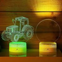 Lámparas LED 3D Luz Nocturna Con Control Remoto Inteligente Y Cable USB RGB Para Decoración De Dormitorio Regalos - details 9