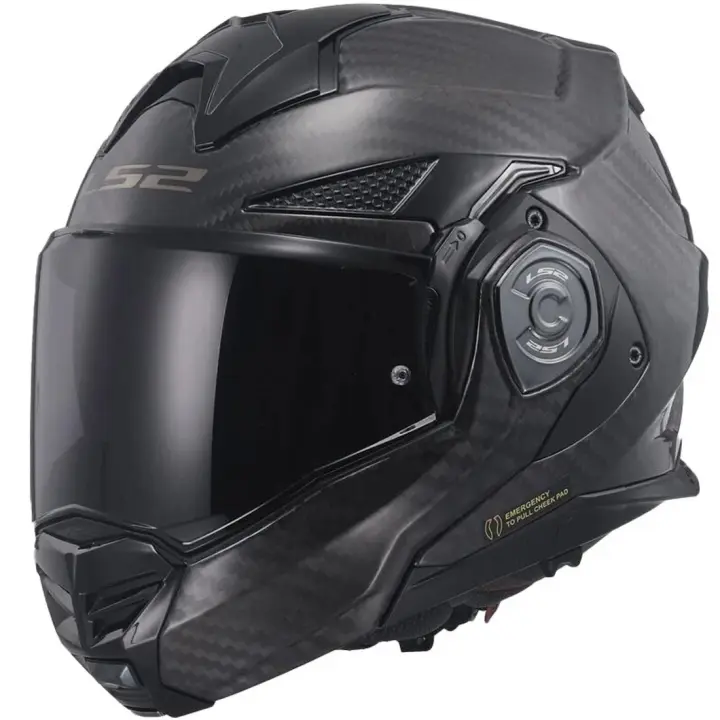 Casco Modular LS2 Advant X Carbon Black Shield 2206 - 1