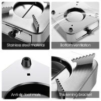 Estufa De Camping Mini De Acero Inoxidable Con Cajón Ajustable De Fuerza De Combustión Para Exteriores Y Senderismo Cocina Con Alcohol - details 2
