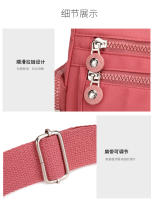 Bolso De Hombro Para Mujer Nylon Impermeable Bolso Bandolera Estilo Casual Con Solapa Y Bolsillos Internos Florales - details 9