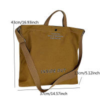 Bolso De Hombro Para Mujer De Lona De Alta Calidad 2023 Bolsa De Compras Estudiantes Bolso De Libros De Algodón Gran Tote Para Niñas Monedero - details 37