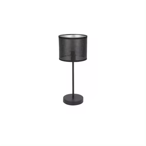 FABRILAMP Lámpara de Mesa Sobremesa Anastasia 1xe14 Negro/negro-plata 42,5x17x17 Cm - Elegante Diseño - 1
