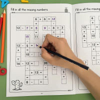 Libro De Crossword Matemático Para Niños Edad 5-8 Años Juego Criss Cross De Suma Resta Multiplicación Y División Montessori - details 1