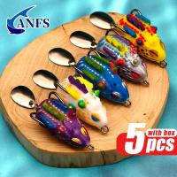 ANFS Kit De Señuelos De Pesca Suaves 5pcs Rana PVC Artificial Para Agua Dulce Y Salada Color Variado Para Pesca En Río Oceán Playa Lago Reservorio - details 2