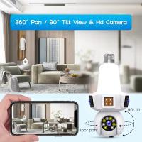 Cámara IP Inalámbrica Wifi E27 Con Doble Lente Tres Pantallas 8MP Visión Nocturna IR Seguridad Red Mini CCTV Para El Hogar - details 8