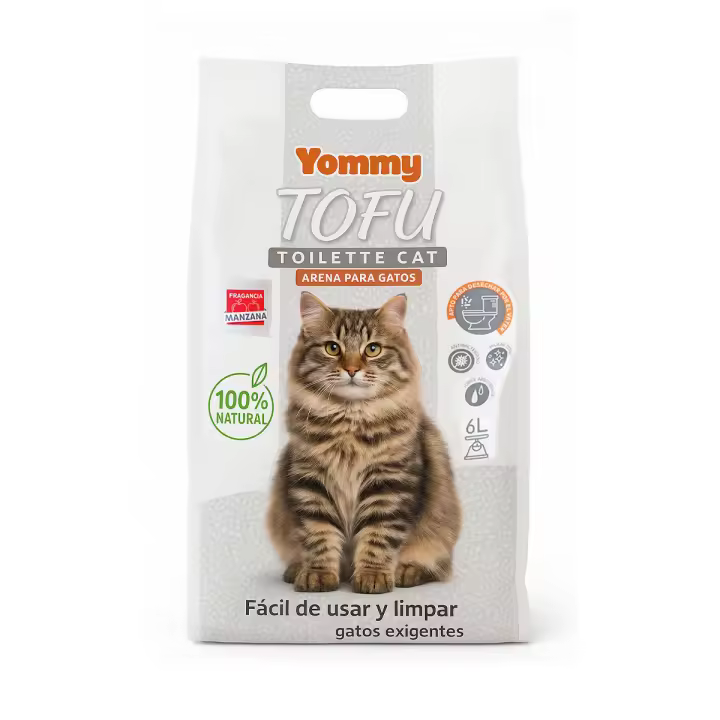Tofu Toilette Cat – Arena Ecológica Premium para Gatos | 100% Vegetal, Biodegradable y Apta para Desechar en el Inodoro, libre de polvo Controla olores y segura para tu mascota - Yommy - 1